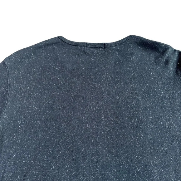 Celine Dion A New Day Rare T-Shirt Black Glitter Top Retro 2000s Size Large - Picture 7 of 9